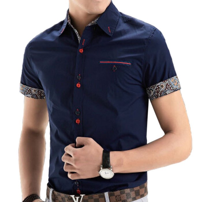 Big mens short sleeve dress shirts