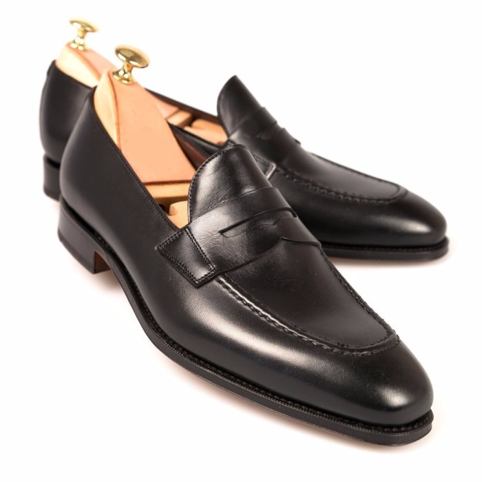 Mens leather black dress shoes