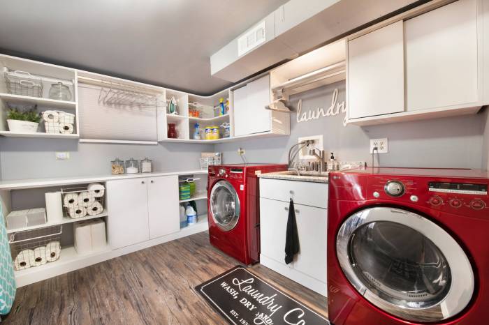 How to decorate a basement laundry room