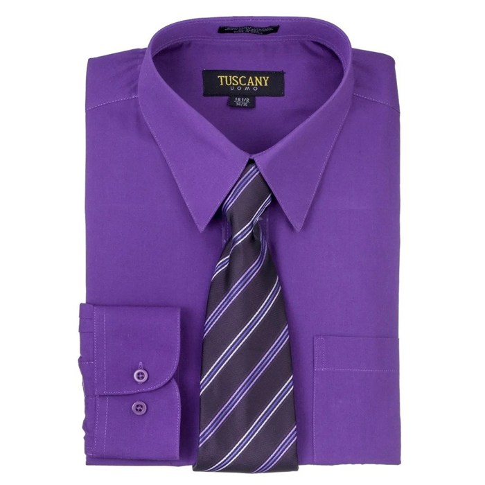 Dark purple men's dress shirt