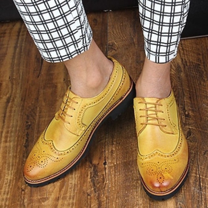 Mens yellow dress shoes