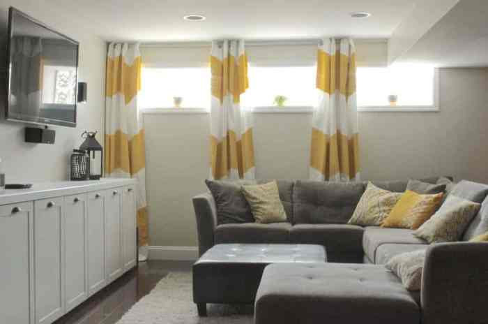 How to decorate small basement windows