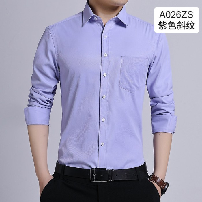 Men's slim fit no iron dress shirts