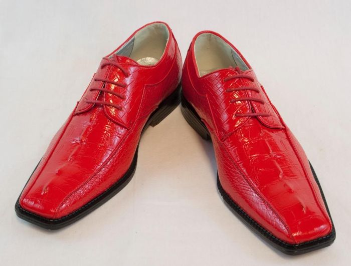 Red and gold mens dress shoes