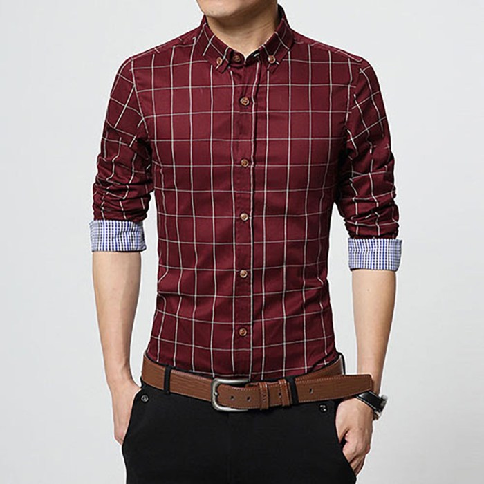 Slim fit dress shirt men